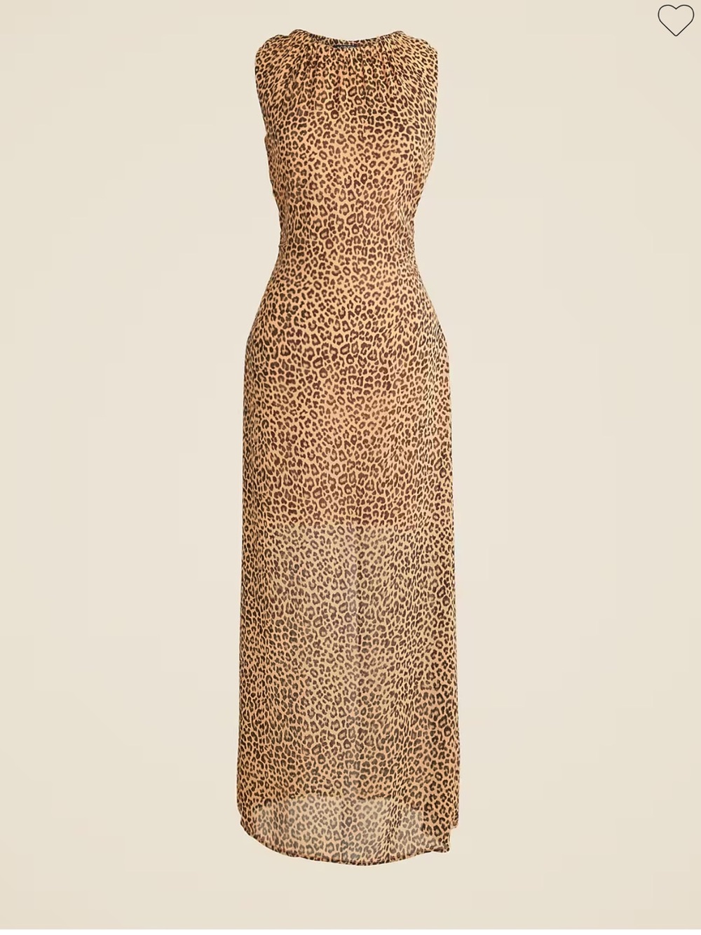 J. Crew Gathered Sheath Dress in Leopard Chiffon sz 8